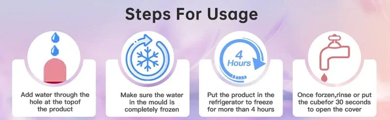 Ice Face Roller Silicone Ice Mold For Eye Puffiness Ice Facial Roller Shrink Pores