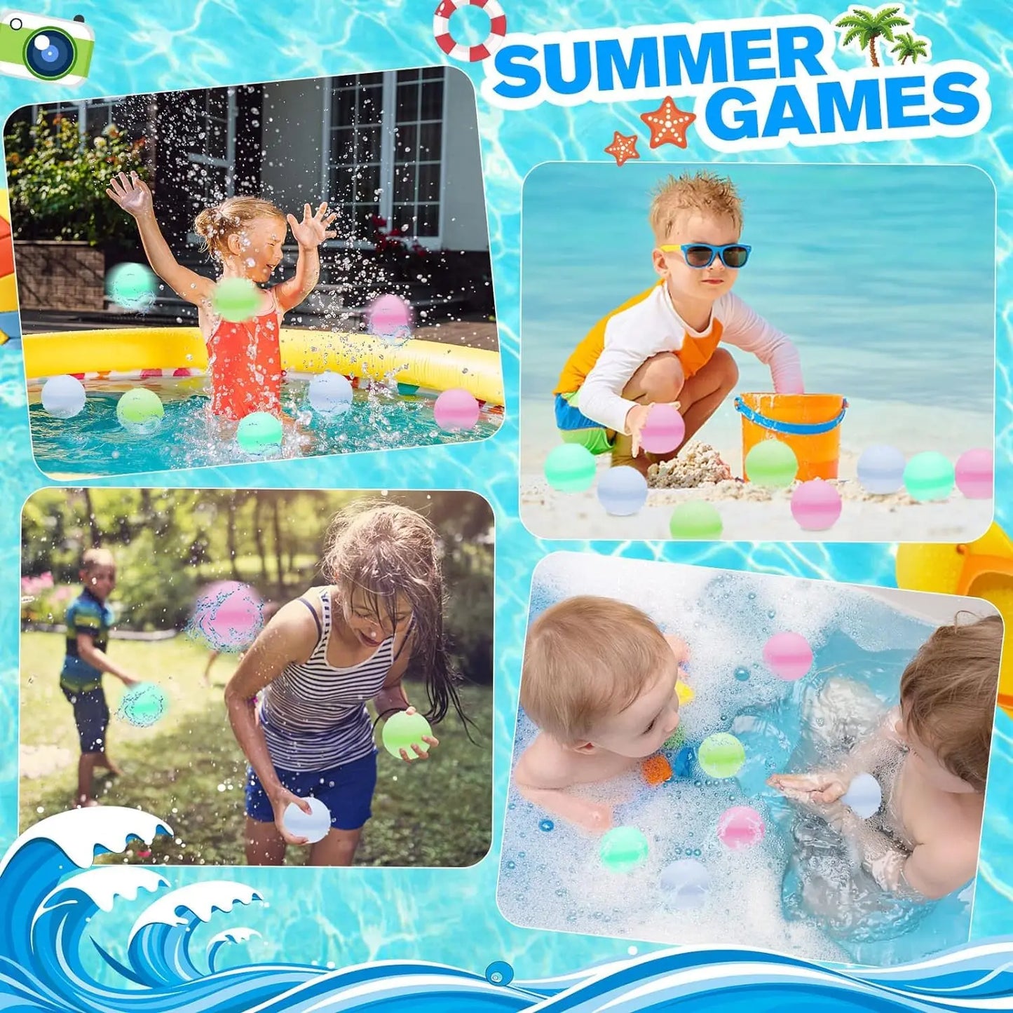 Reusable Silicone Water Balloons – Fun Summer Beach & Pool Toy for Kids