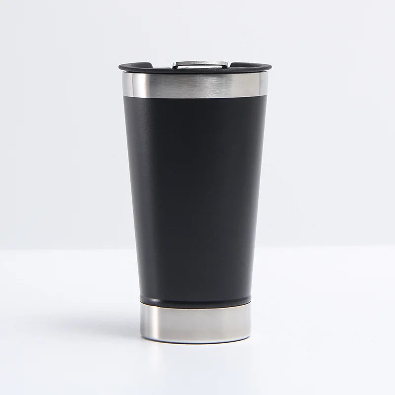Stainless Steel Insulated Travel Tumbler – Double Wall Hot & Cold Beverage Cup with Bottle Opener