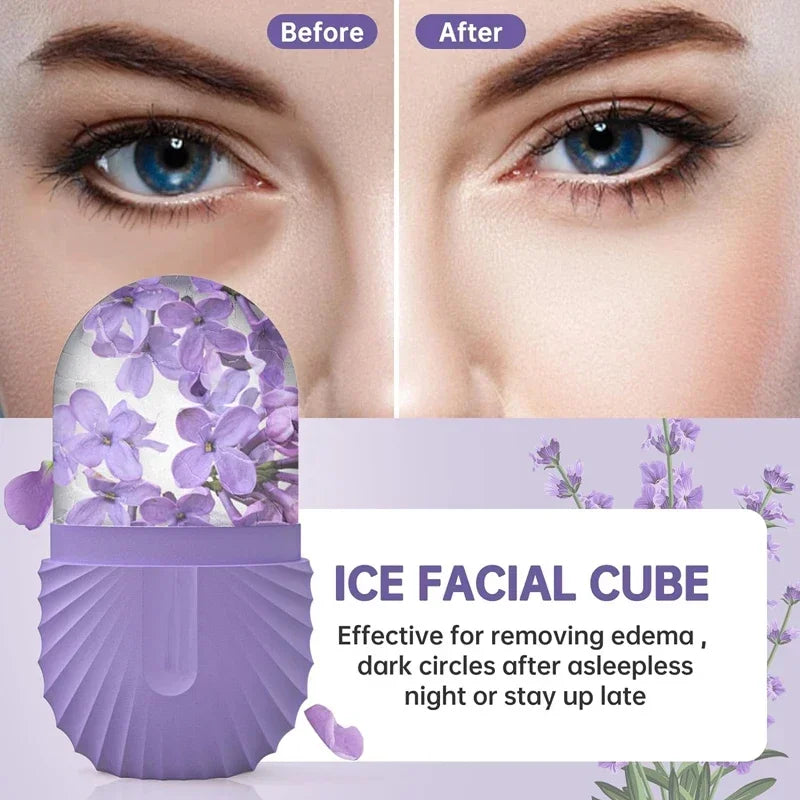 Ice Face Roller Silicone Ice Mold For Eye Puffiness Ice Facial Roller Shrink Pores