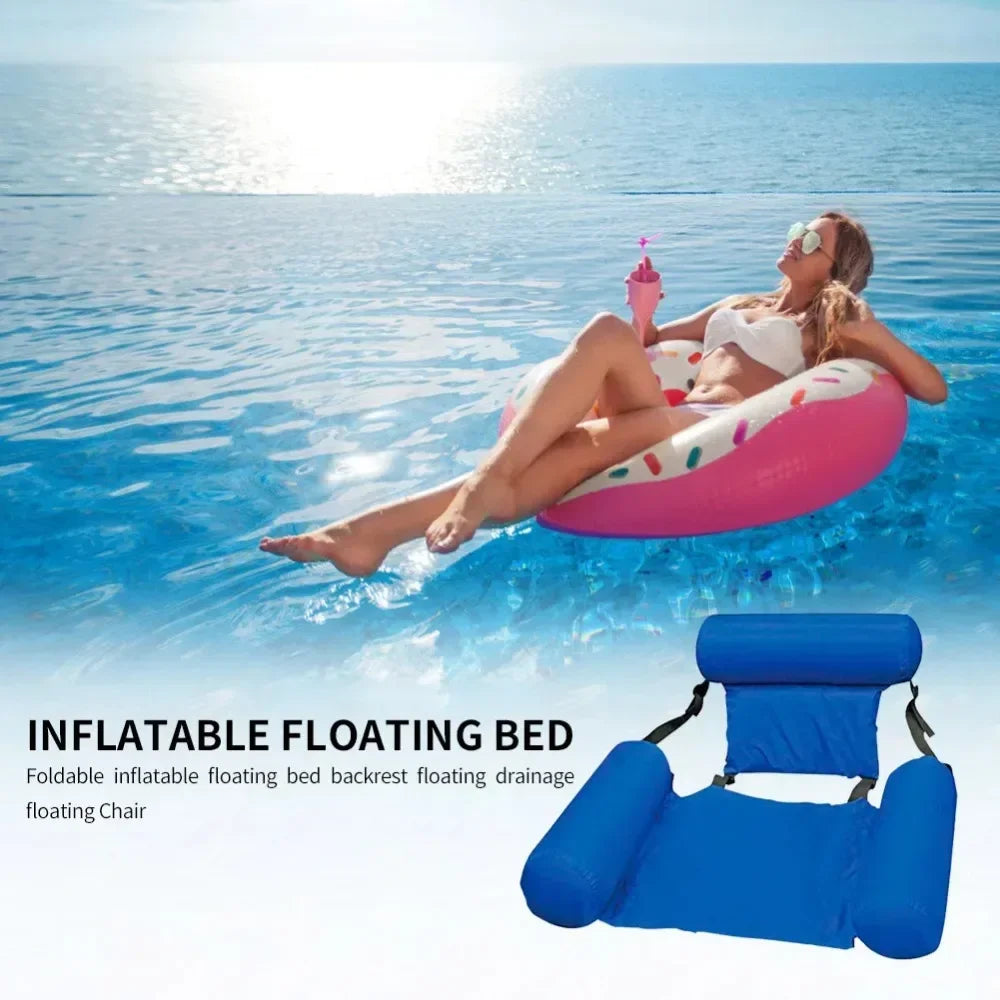 Foldable Floating Water Hammock Lounger – Ultimate Summer Pool & Beach Relaxation Float