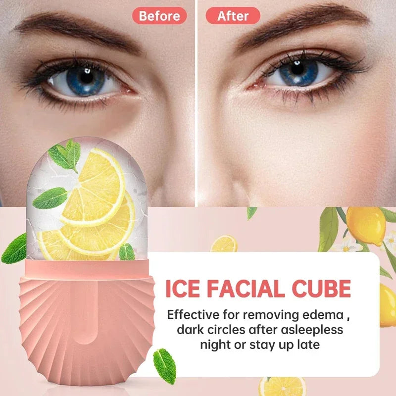 Ice Face Roller Silicone Ice Mold For Eye Puffiness Ice Facial Roller Shrink Pores