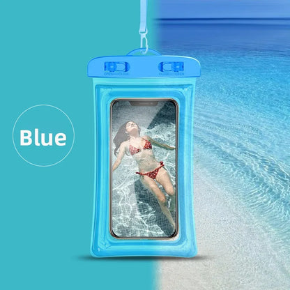 PVC Waterproof Phone Pouch – Luminous Touchscreen Dry Bag with Seal Lock for Swimming & Water Sports