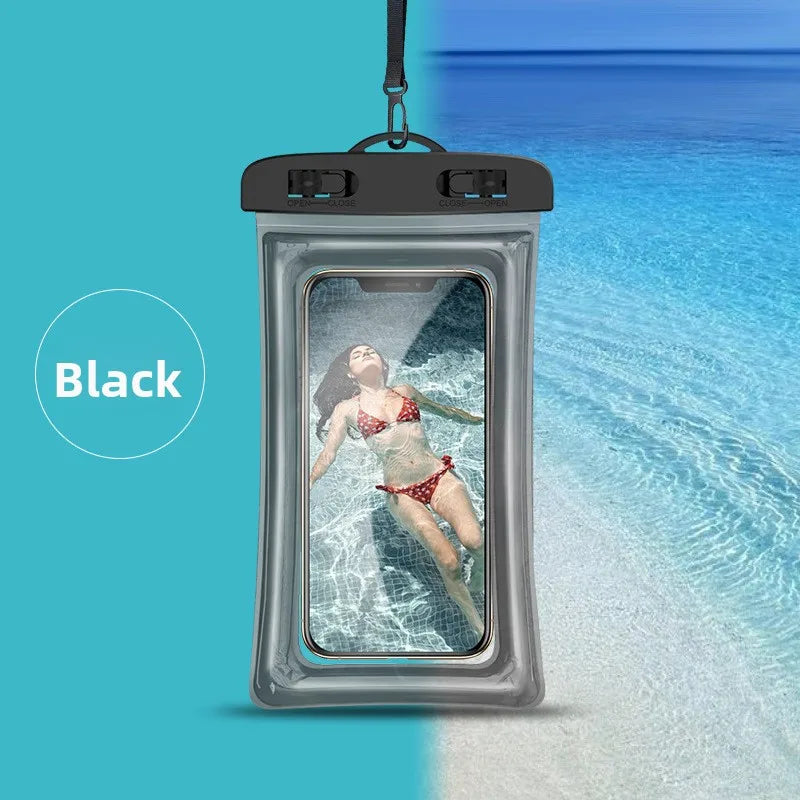 PVC Waterproof Phone Pouch – Luminous Touchscreen Dry Bag with Seal Lock for Swimming & Water Sports