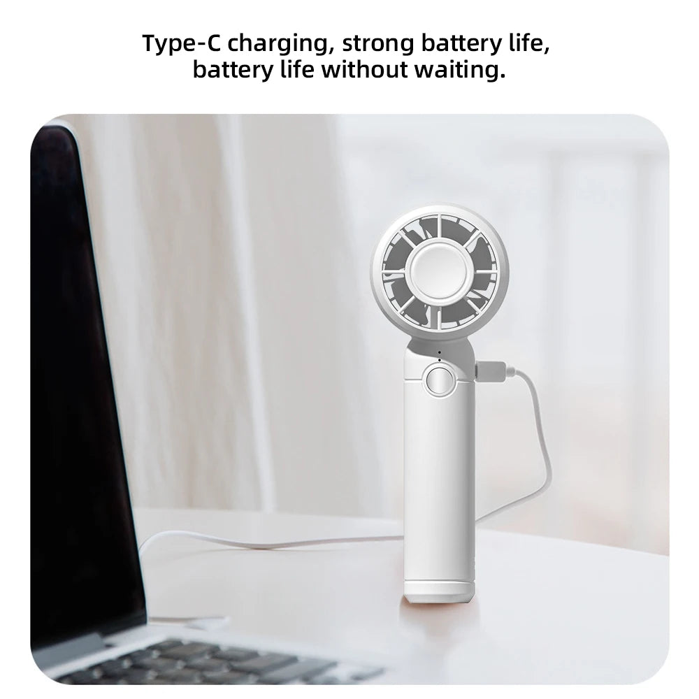 2025 USB Rechargeable Mini Fan – Portable Handheld Cooling Fan for Travel, Office & Outdoor