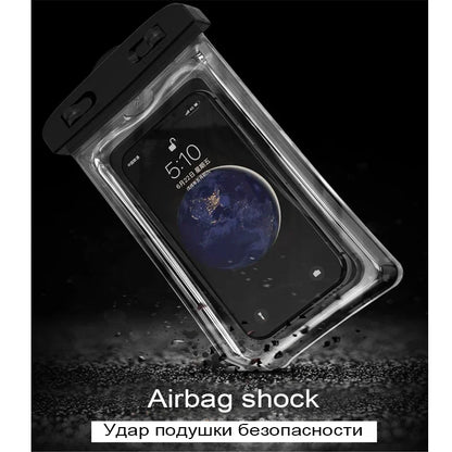PVC Waterproof Phone Pouch – Luminous Touchscreen Dry Bag with Seal Lock for Swimming & Water Sports