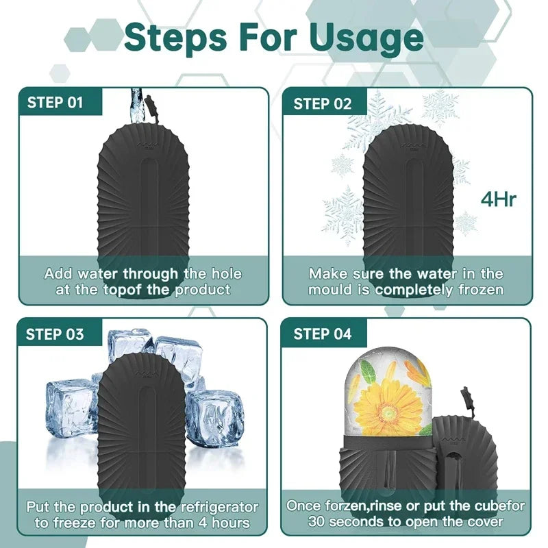 Ice Face Roller Silicone Ice Mold For Eye Puffiness Ice Facial Roller Shrink Pores