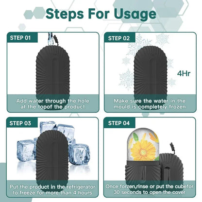 Ice Face Roller Silicone Ice Mold For Eye Puffiness Ice Facial Roller Shrink Pores