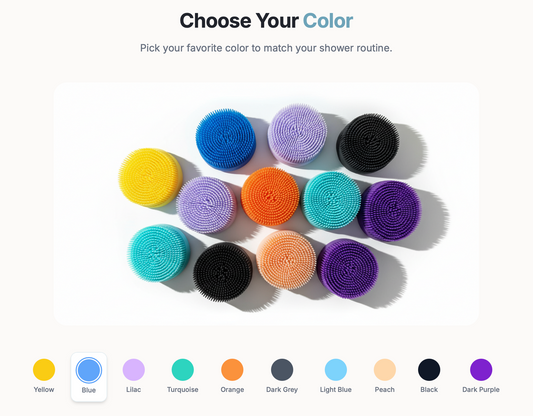 Soft Silicone Body Scrubber – Shower & Scalp Exfoliating Brush