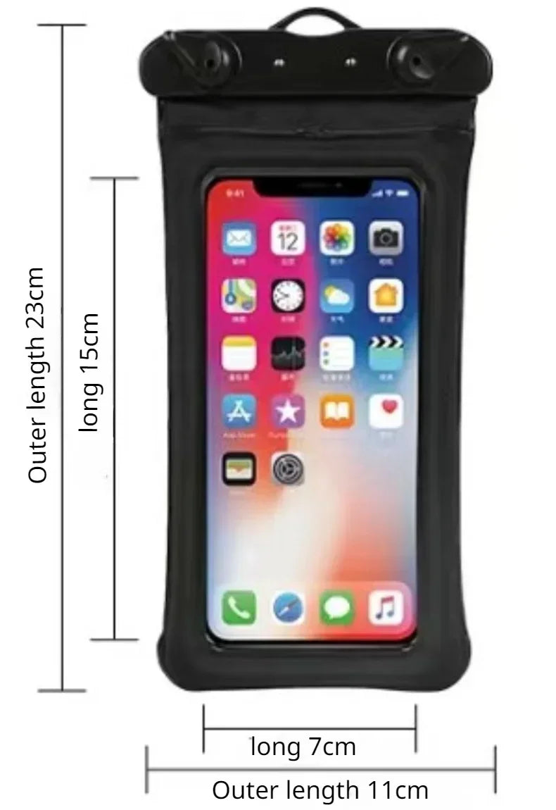 PVC Waterproof Phone Pouch – Luminous Touchscreen Dry Bag with Seal Lock for Swimming & Water Sports