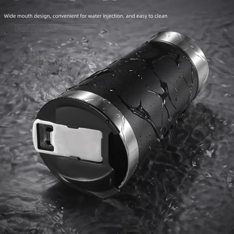 Stainless Steel Insulated Travel Tumbler – Double Wall Hot & Cold Beverage Cup with Bottle Opener