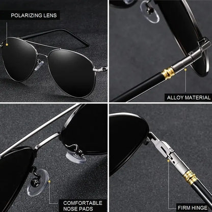 Throwback 2010 Aviator Sunglasses – Vintage Polarized UV400 for Men & Women