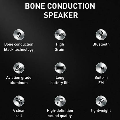 2025 Hot Bone Conduction Bluetooth Speaker – Wireless TWS Stereo, Open-Ear Comfort